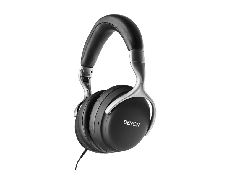 Denon AH-GC25NC Wired Noise Cancelling Headphones, Over-Ear Headphones with  40hrs Battery, Hi-Res Audio, In-line Microphone, Foldable, Auto Standby, I 