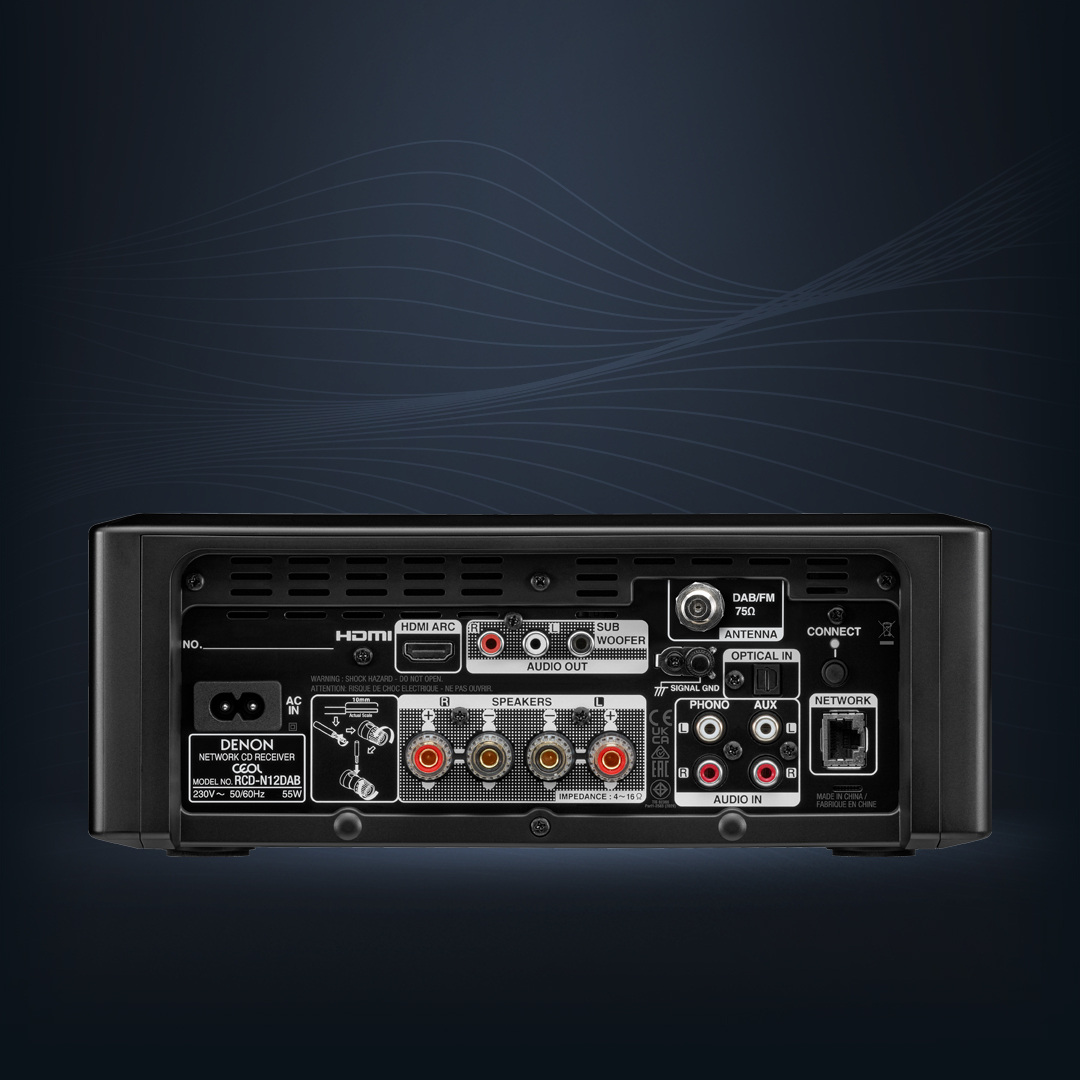 Built-in. UK HDMI radio, CEOL CD player, N12DAB all-in-one - with HEOS® - Denon ARC and | system DAB/FM Design